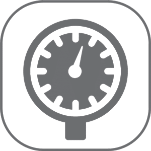 Glycerine filled pressure gauge Comet Icon